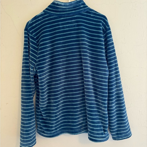 Laura Scott Blue Striped Women’s Pullover Sweater With Zip Up Turtleneck Size XL - Picture 2 of 4